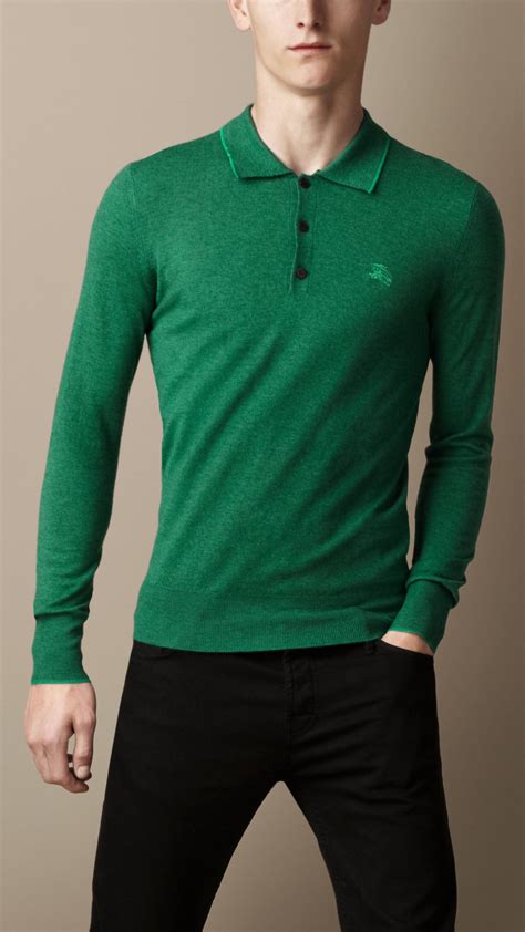 burberry long sleeve tee shirt|Burberry long sleeve polo men's.